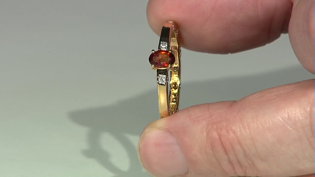 Video Zilveren ring met een Brandy Citrien