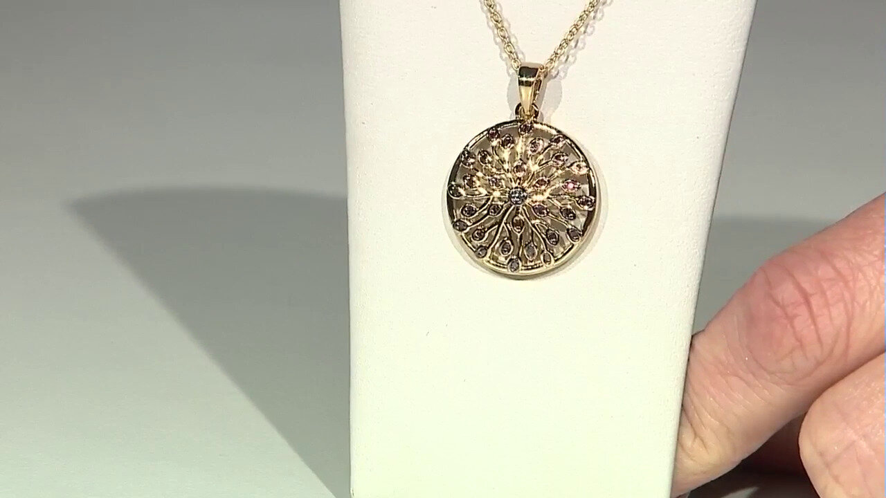 Video I3 Red Diamond Silver Necklace