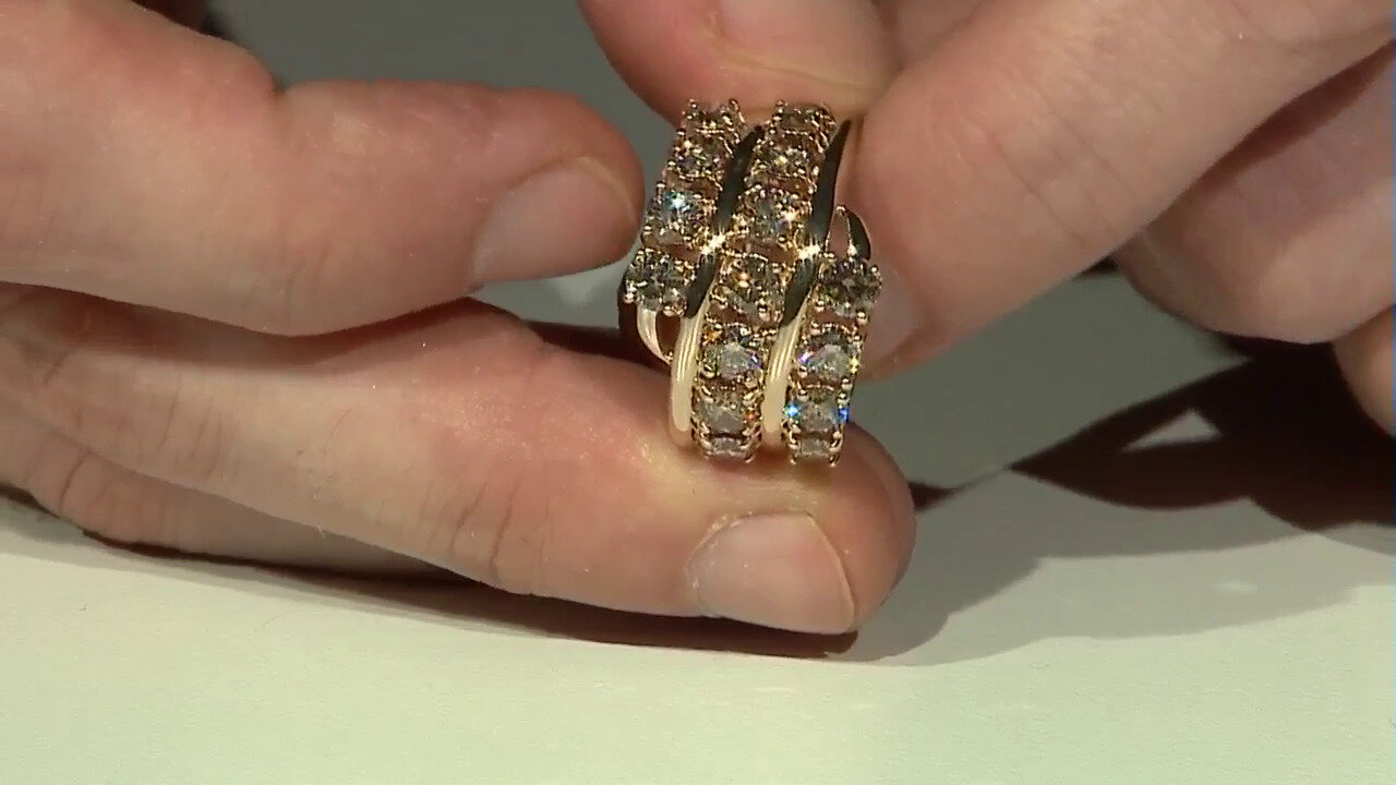 Video Gouden ring met I3 Champagne Diamanten (de Melo)