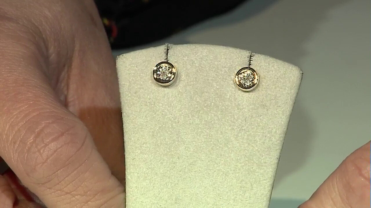 Video 9K SI1 (G) Diamond Gold Earrings (Annette)