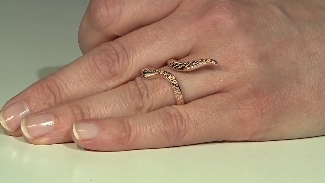 Video Bague en argent et Diamant rose de France SI1 d'Argyle  (Annette)