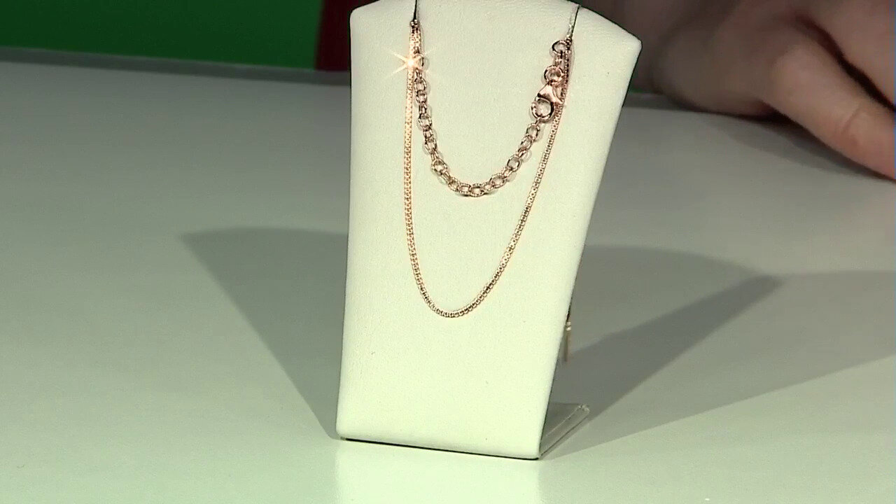 Video Silber-Veneziakette - 2,23 g - 38-43 cm - rosévergoldet