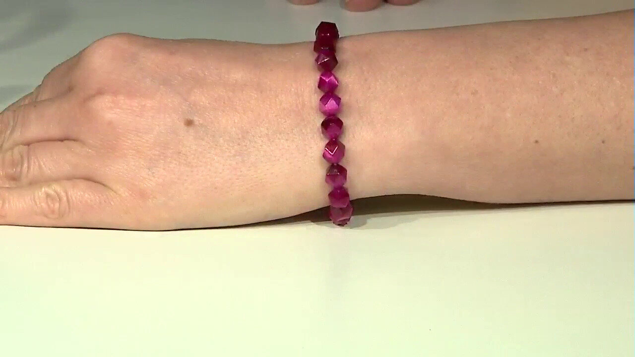 Video Pinkfarbenes Tigerauge-Armband
