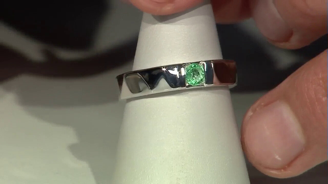 Video 9K AAA Zambian Emerald Gold Ring (de Melo)