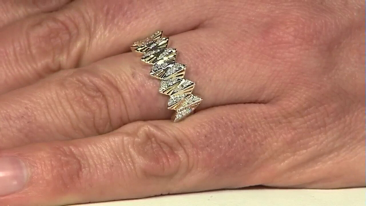 Video 9K I2 (I) Diamond Gold Ring (Ornaments by de Melo)