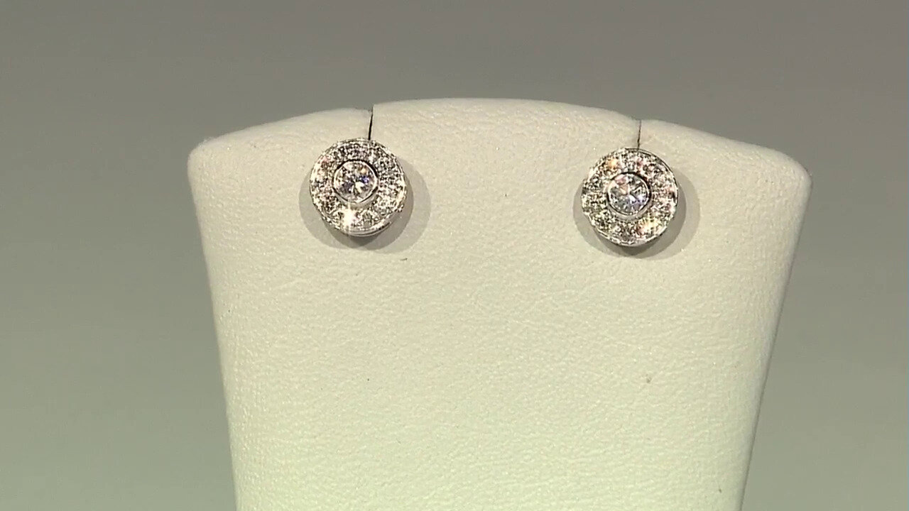 Video 18K SI2 (H) Diamond Gold Earrings (Estée Collection)