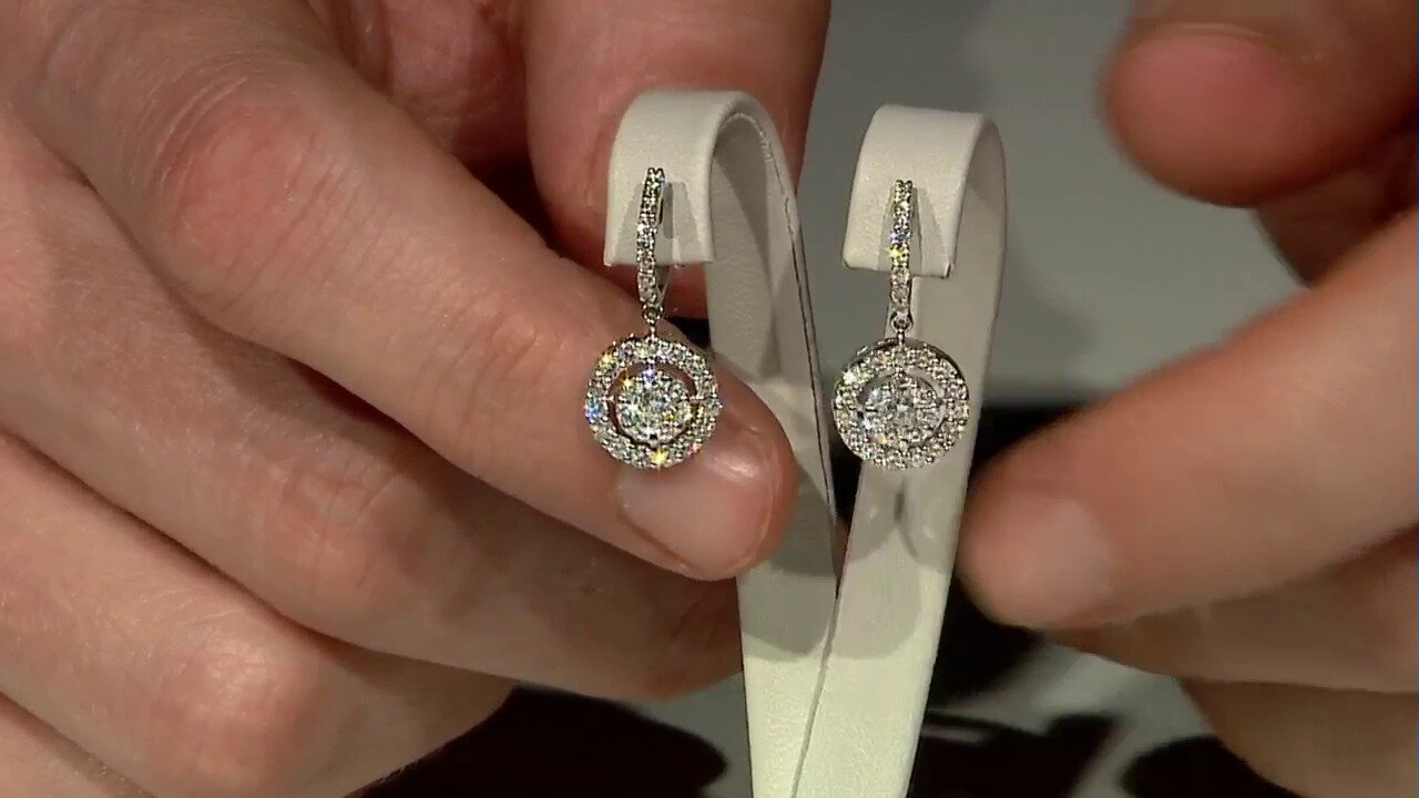 Video 18K SI2 (H) Diamond Gold Earrings (Estée Collection)