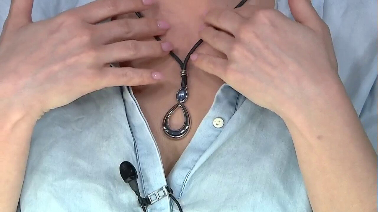 Video Zilveren halsketting met een kyaniet