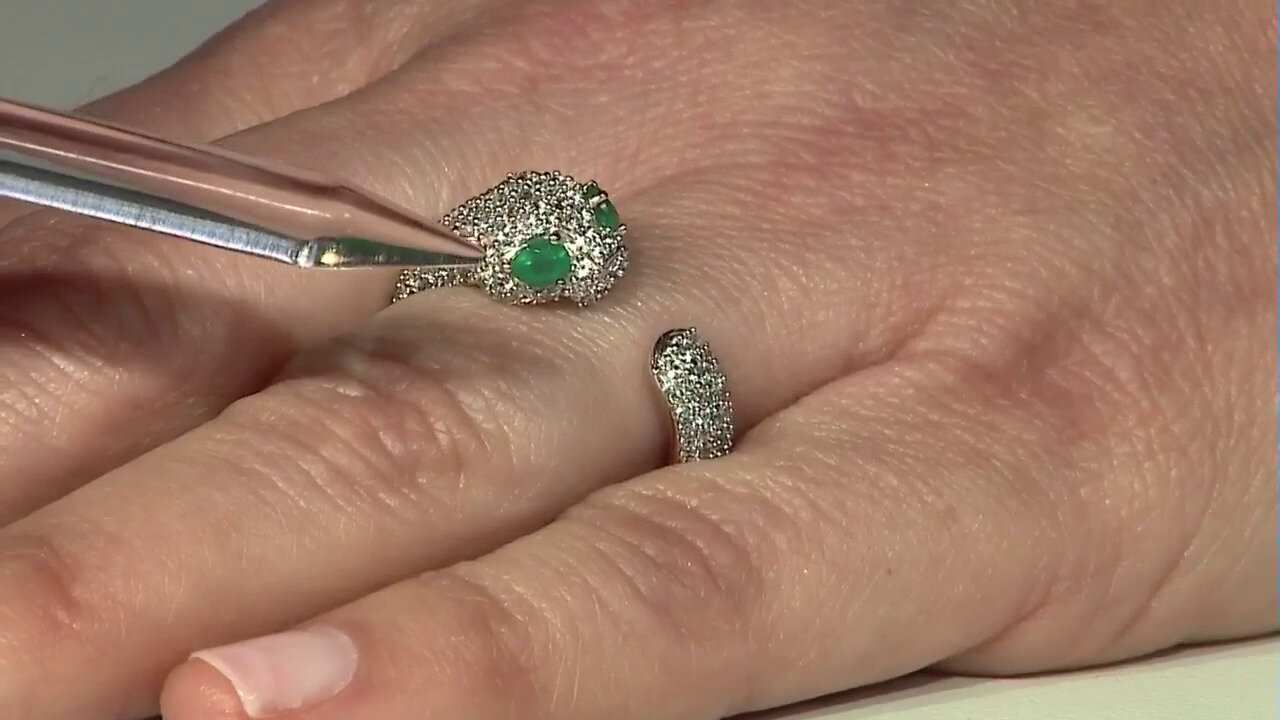 Video Zilveren ring met Groene onyxen