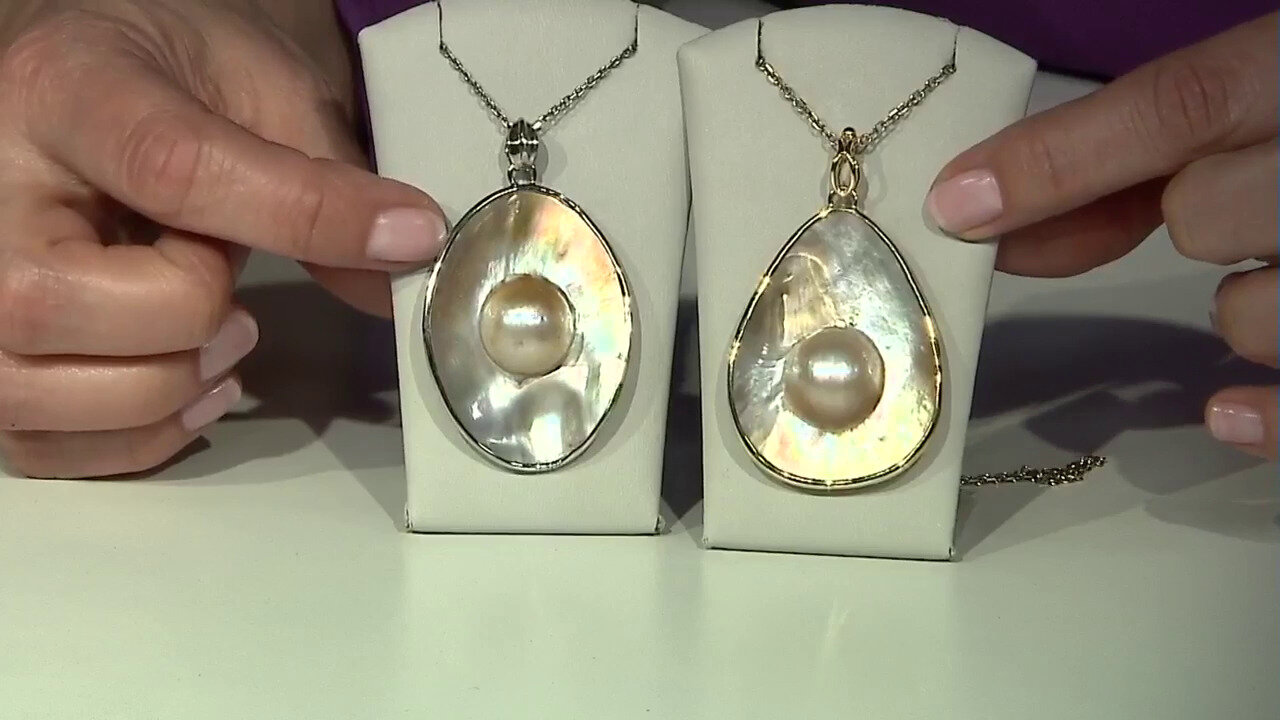 Video Ciondolo in argento con Perla Mabe (Bali Barong)