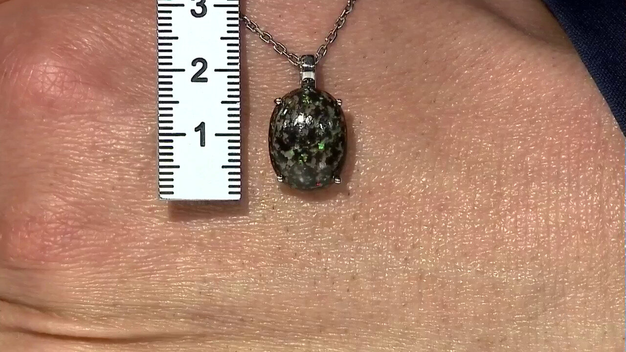 Video Leopard Opal Silver Pendant