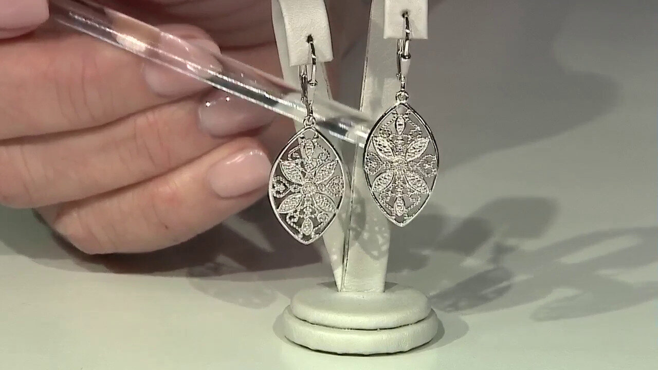 Video I3 (I) Diamond Silver Earrings