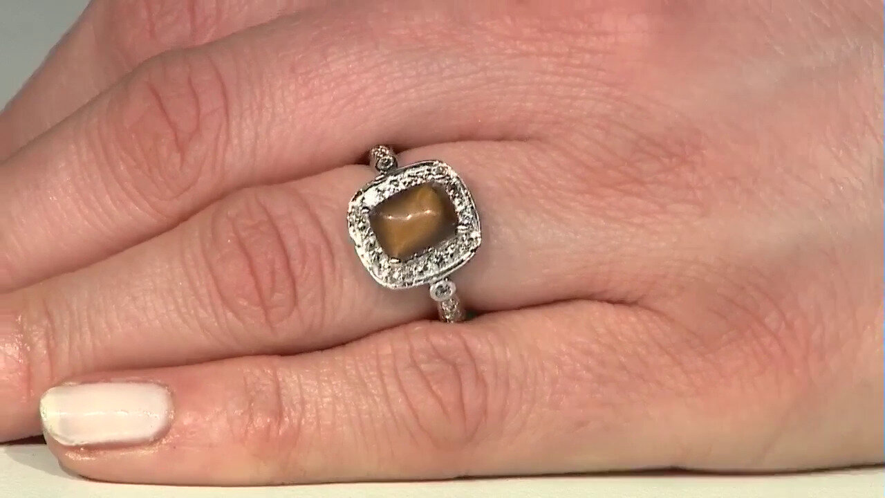 Video Tiger´s Eye Silver Ring