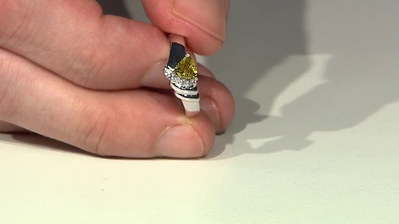 Video Zilveren ring met een koper toermalijn