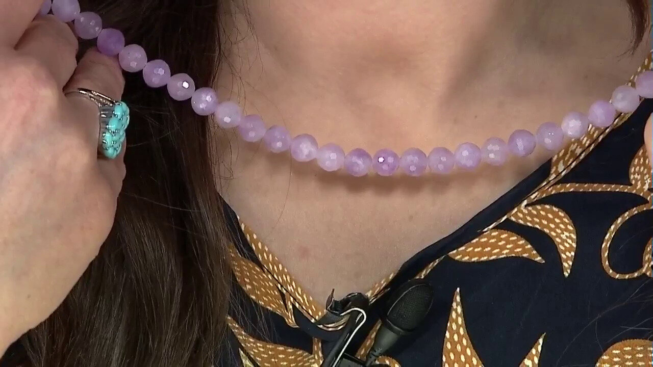 Video Lavender Quartz Silver Necklace
