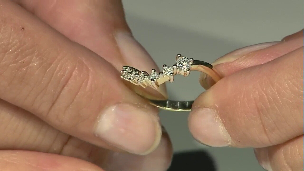 Video 9K SI1 (G) Diamond Gold Ring (Annette)