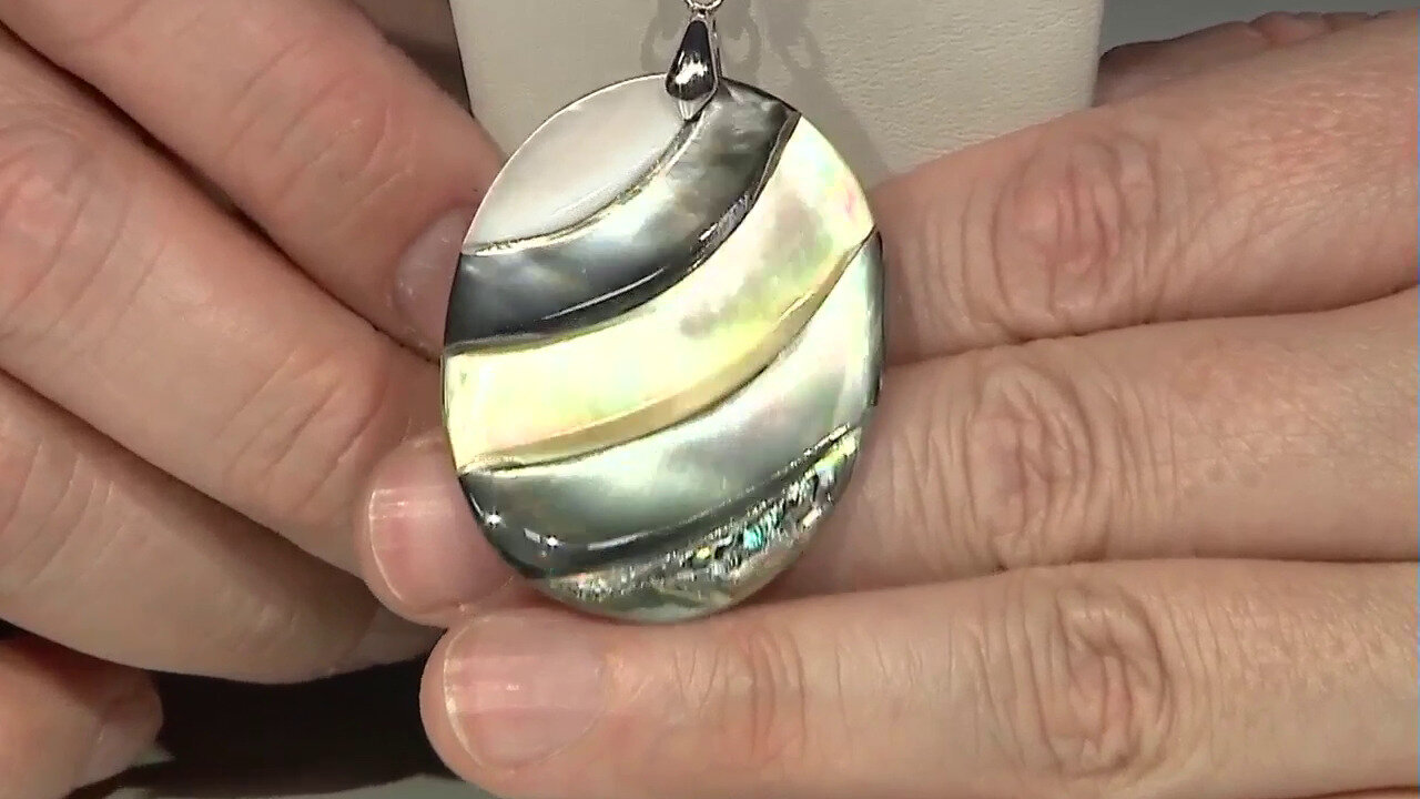 Video Abalone Shell Silver Pendant