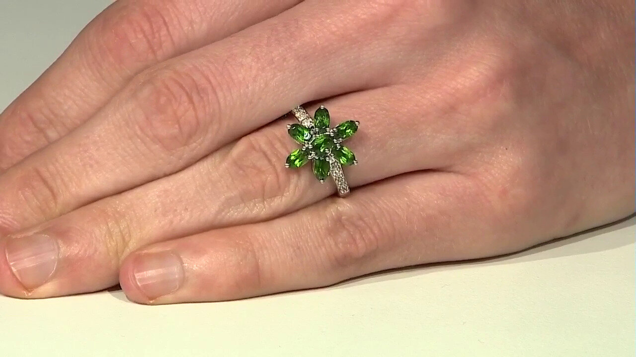 Video Russian Diopside Silver Ring