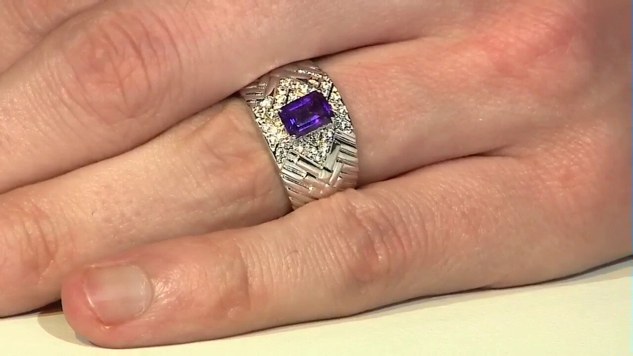 Video Sibirischer Amethyst-Silberring (de Melo)