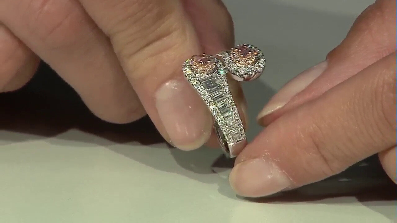 Video 18K I1 Pink Diamond Gold Ring (CIRARI)