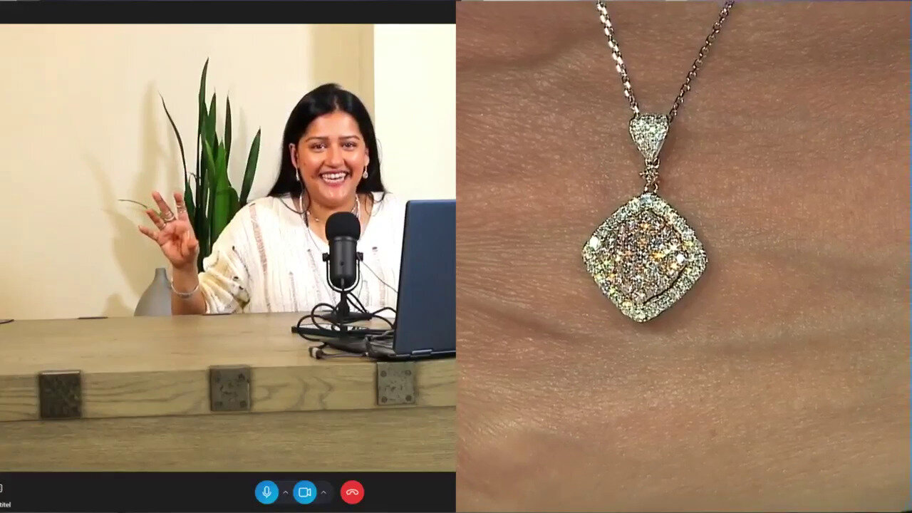 Video 14K I1 Pink Diamond Gold Necklace (CIRARI)
