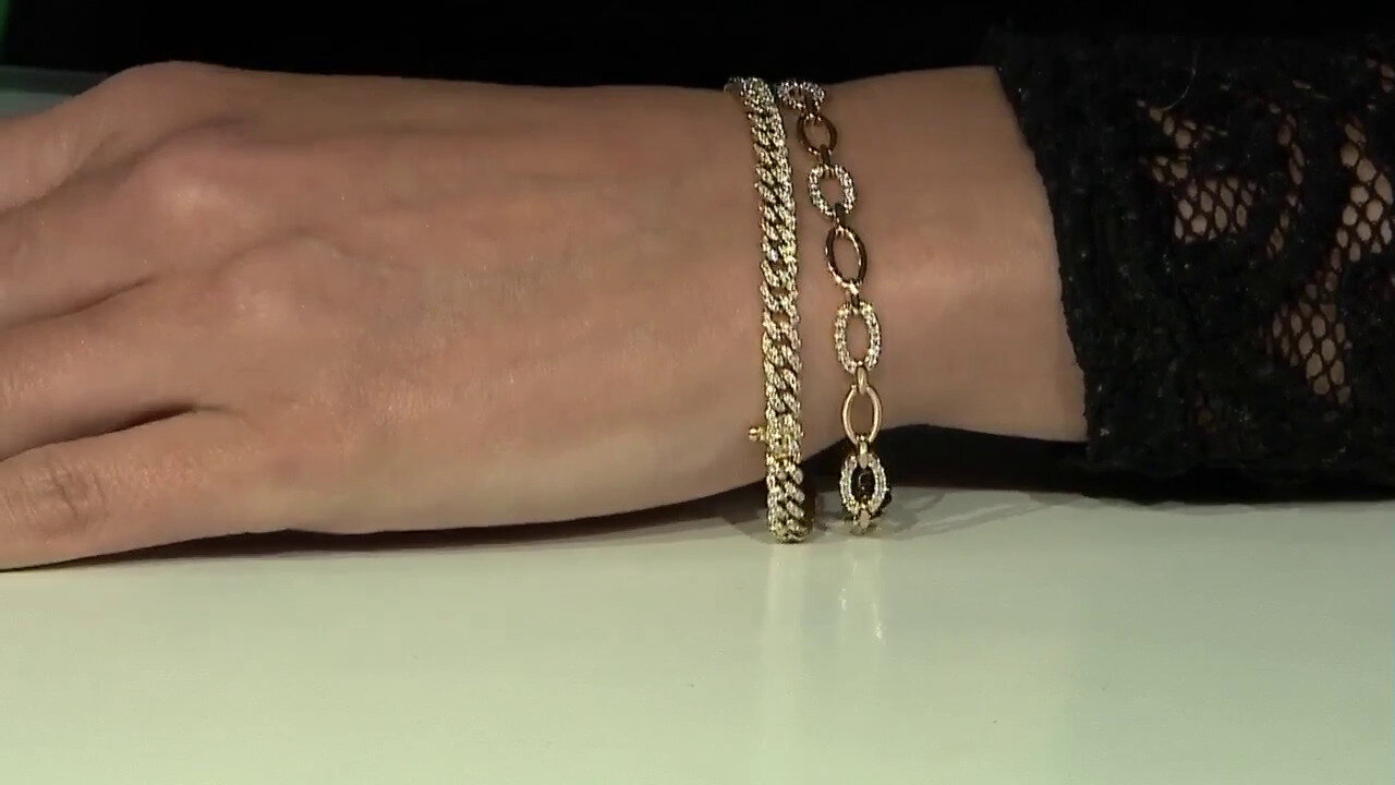 Video 14K I1 (H) Diamond Gold Bracelet (CIRARI)