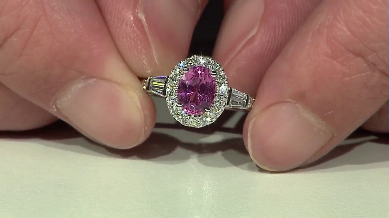 Video 14K Pink Sapphire Gold Ring (CIRARI)