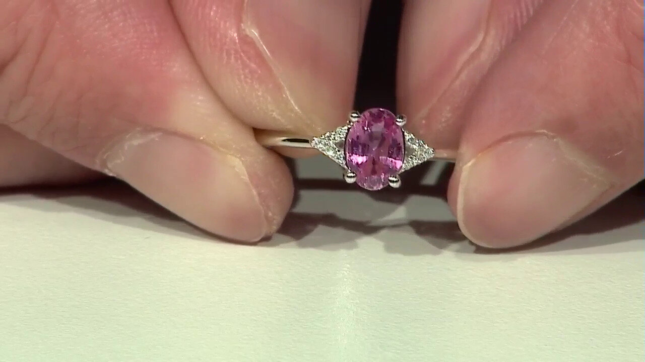 Video 14K Pink Sapphire Gold Ring (CIRARI)