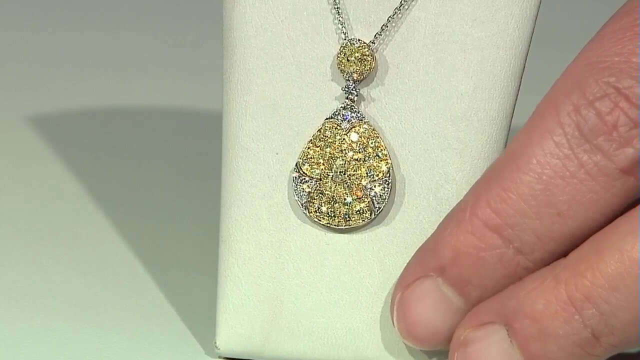 Video Collana in oro con Diamante Giallo SI2 (CIRARI)
