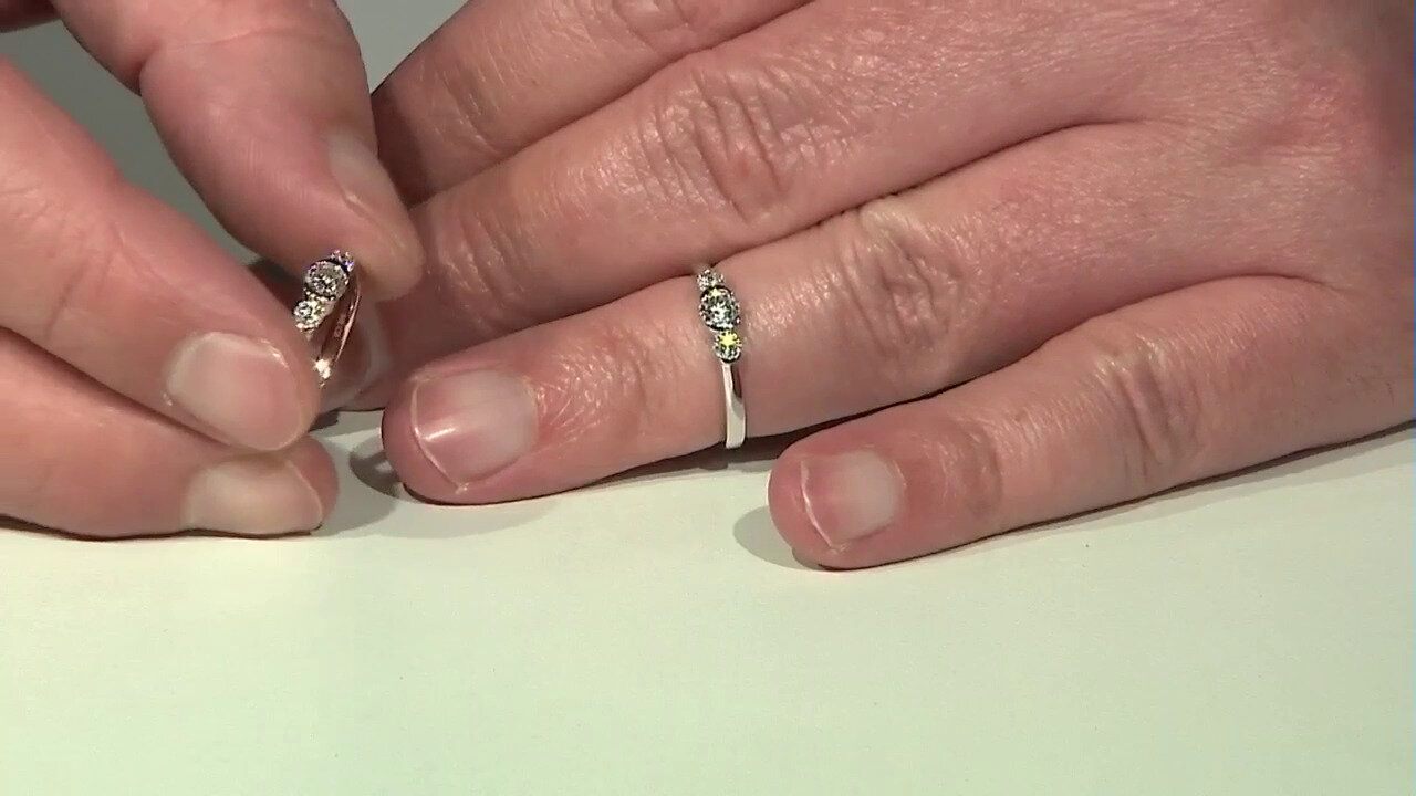 Video Gouden ring met een I1 (H) Diamant (CIRARI)