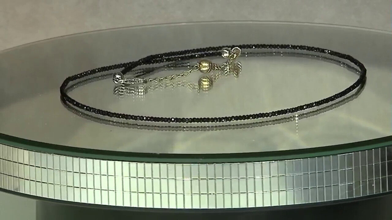 Video Black Spinel Silver Necklace