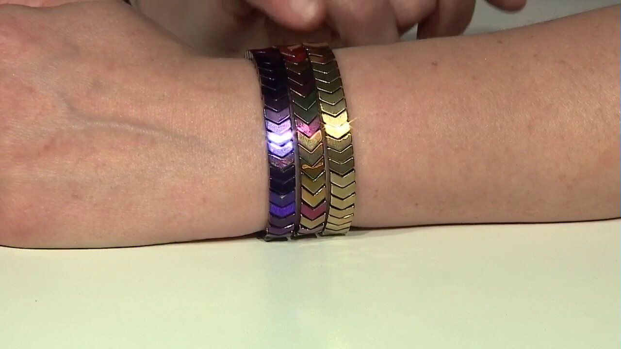 Video Armband met Gouden Hematieten