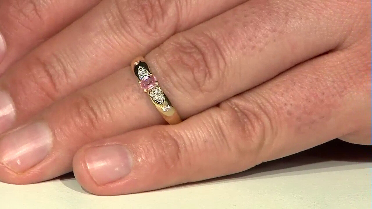 Video Bague en argent et Saphir Padparadscha