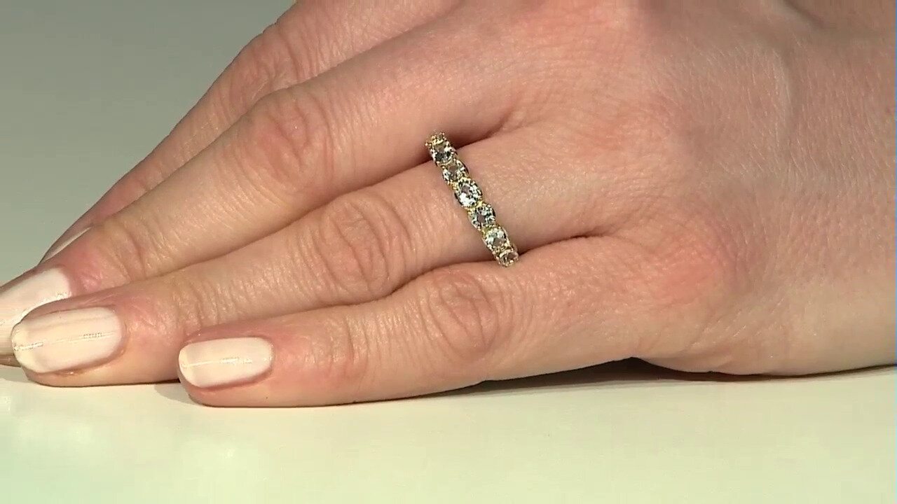 Video Zilveren ring met aquamarijnstenen