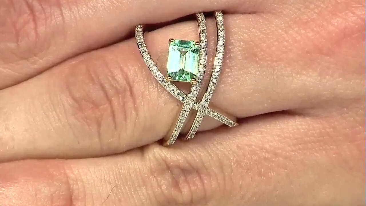 Video 9K Ethiopian Emerald Gold Ring (SUHANA)