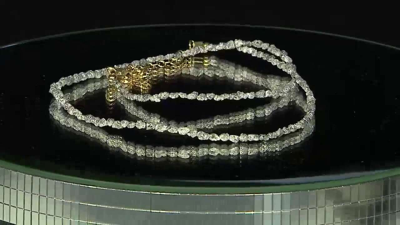 Video Zilveren halsketting met Zilveren Diamanten