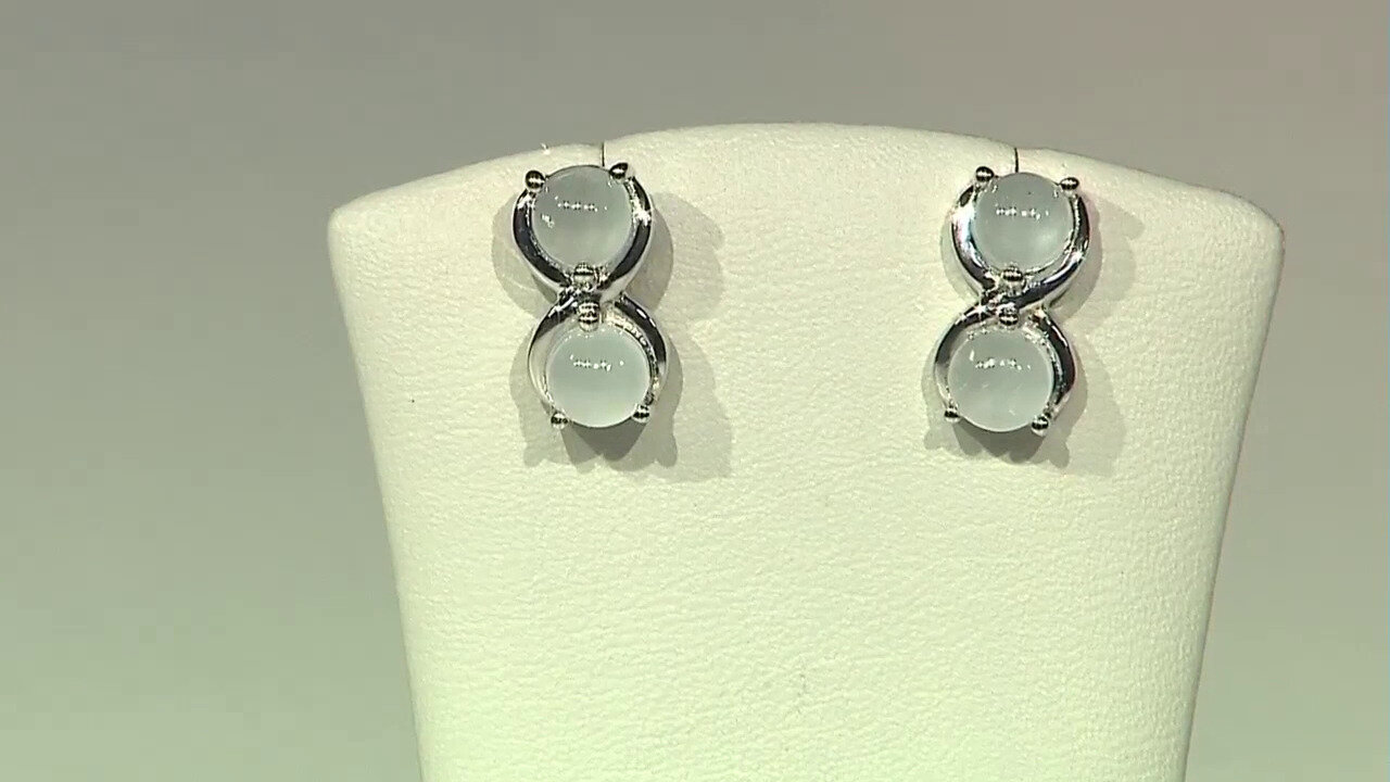 Video Aquamarine Silver Earrings