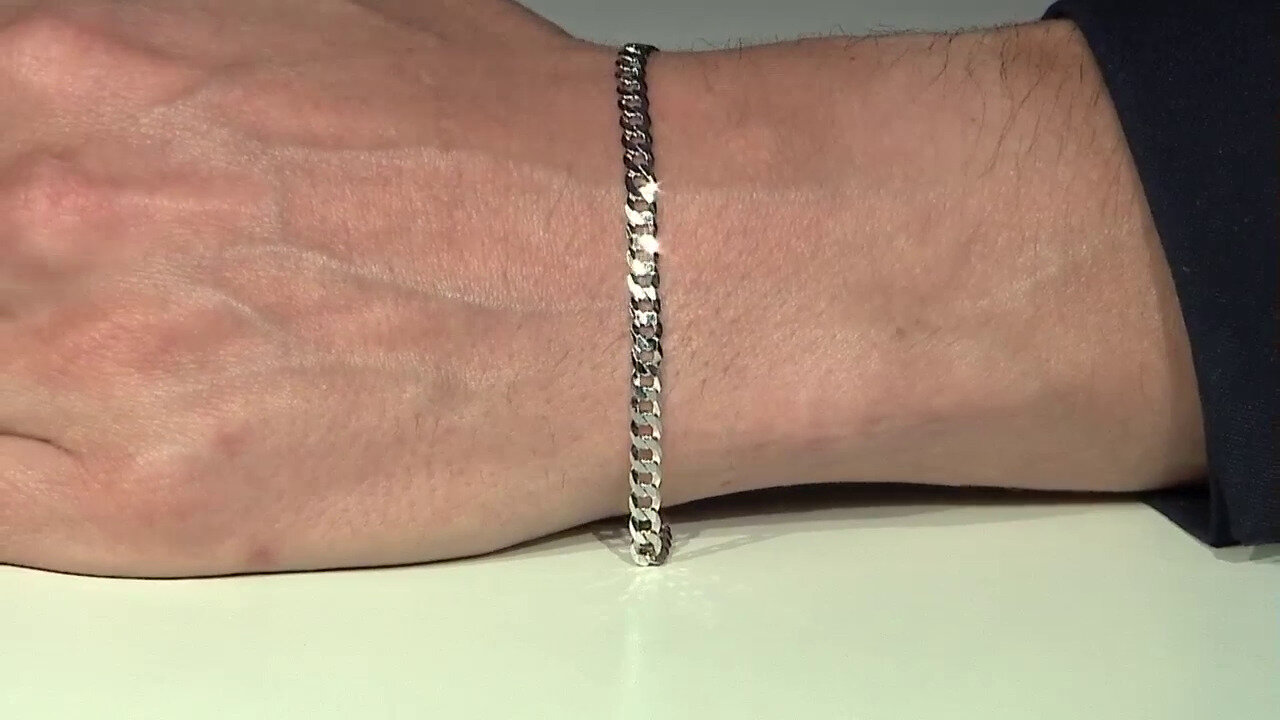 Video Zilveren halsketting met een rookkwarts