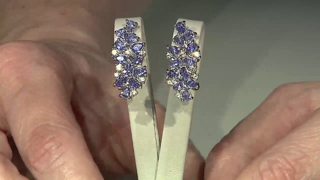 Video Tanzanite Silver Earrings (Dallas Prince Designs)