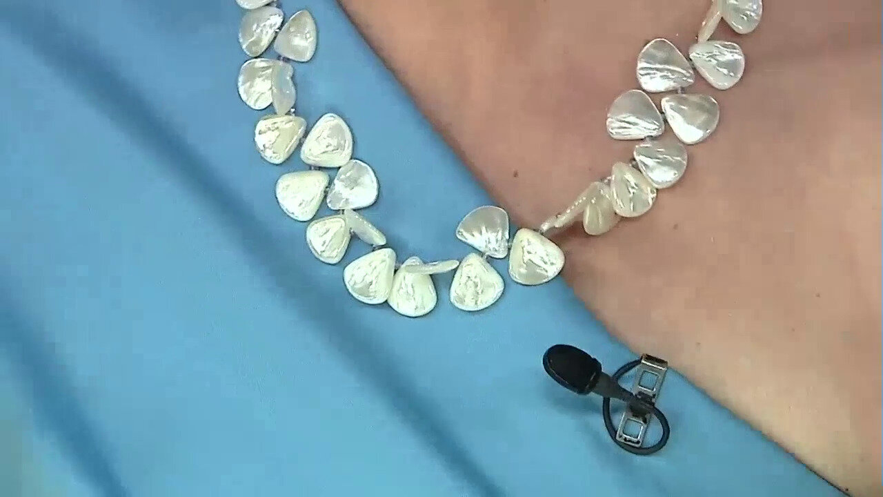Video Mother of Pearl Silver Necklace (Dallas Prince Designs)