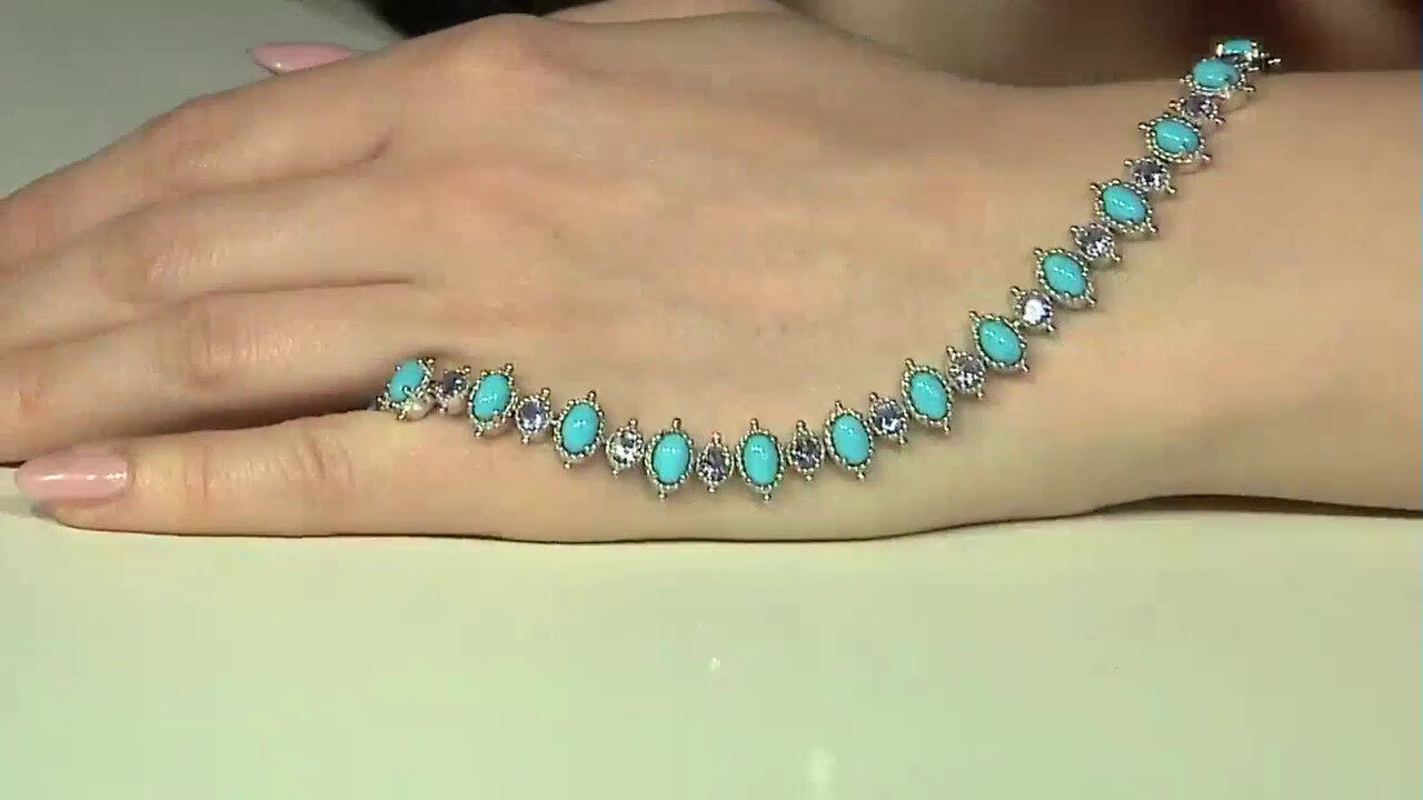 Video Bracciale in argento con Turchese Sleeping Beauty (Dallas Prince Designs)