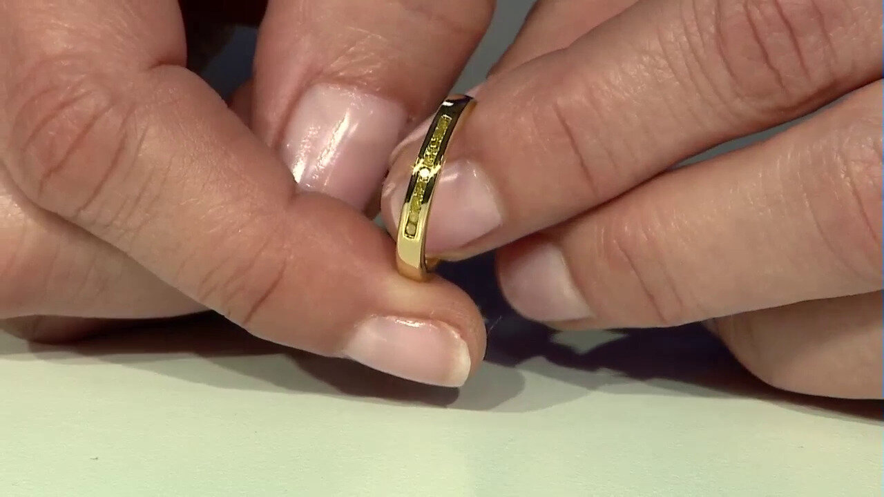 Video Anillo en plata con Diamante I3 amarillo