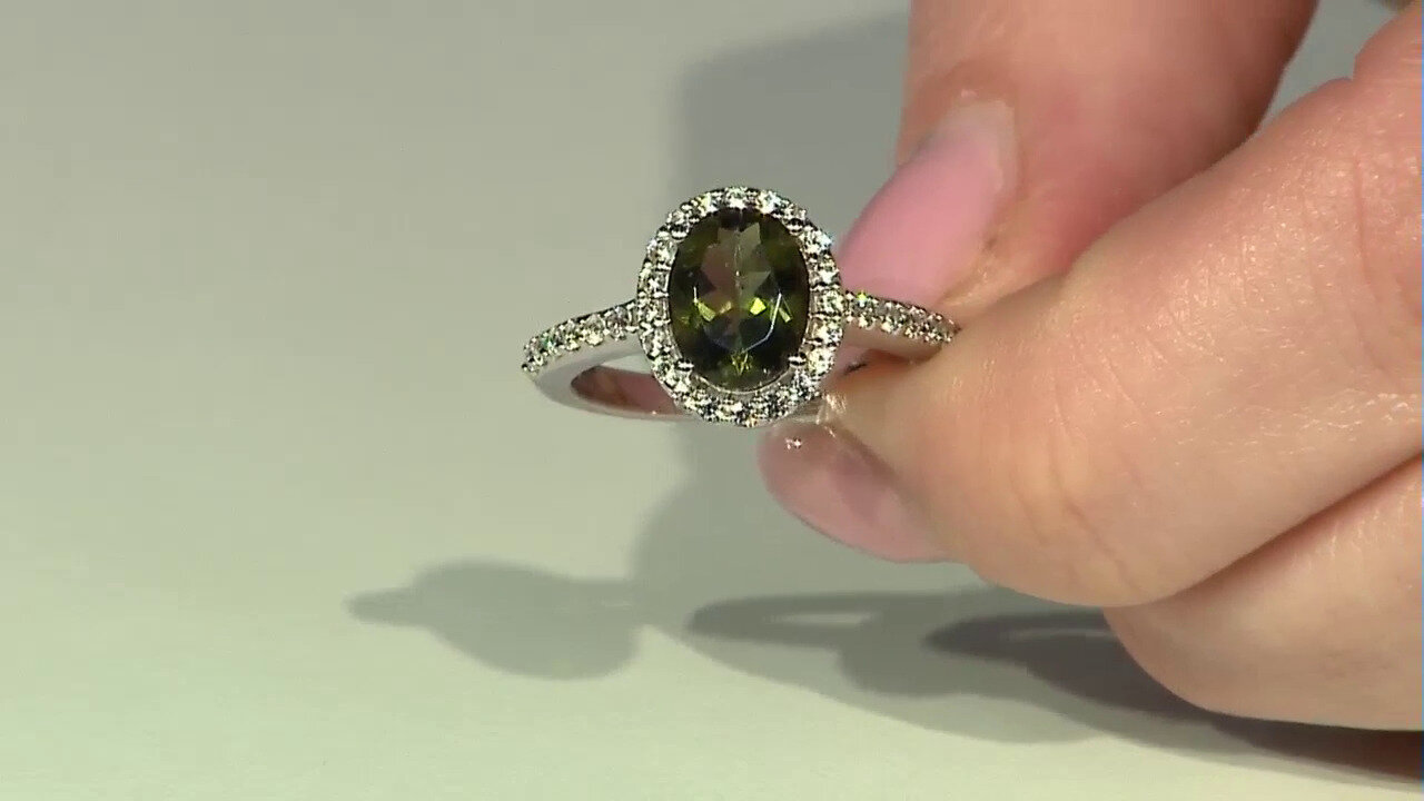 Video Moldavite Silver Ring