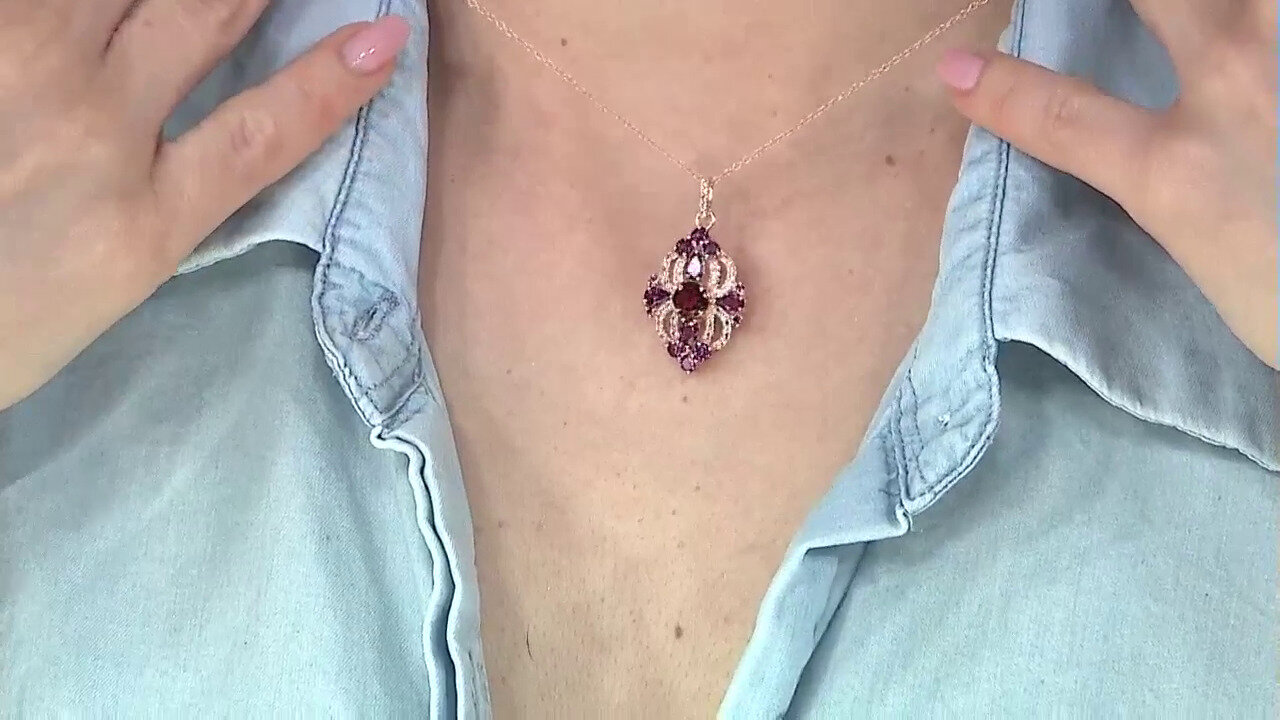 Video Rhodolite Silver Necklace