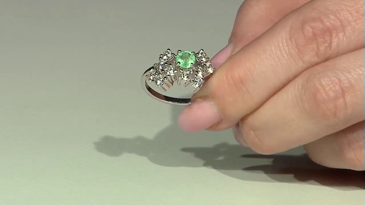 Video 9K Russian Emerald Gold Ring (de Melo)