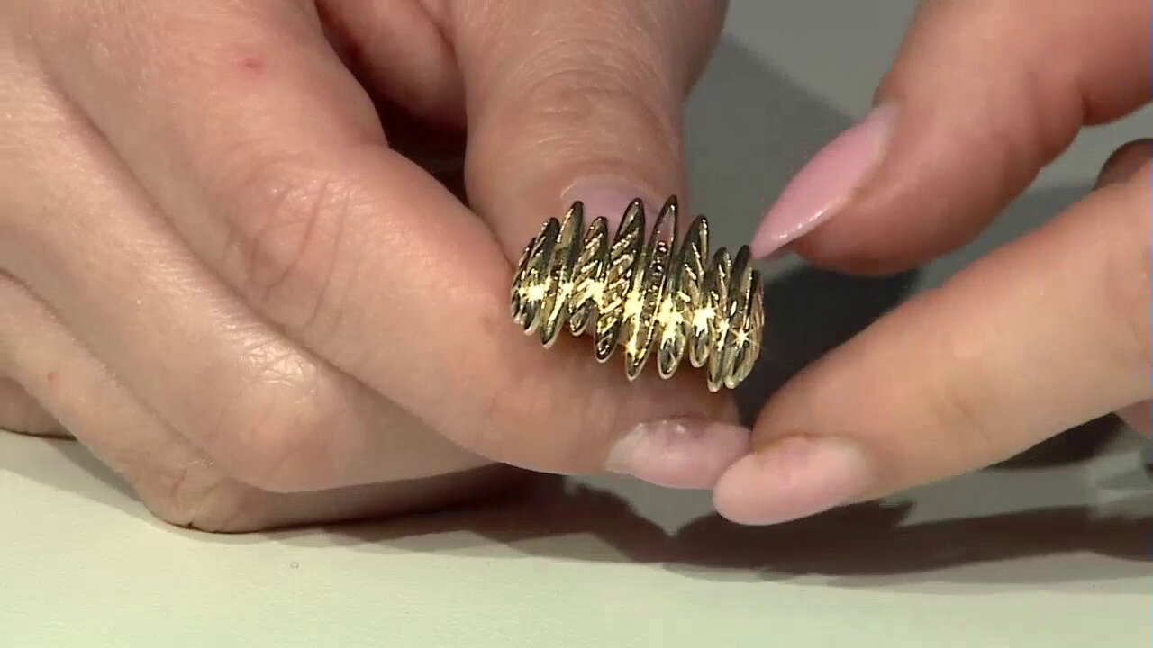 Video I2 Champagner-Diamant-Goldring (Ornaments by de Melo)