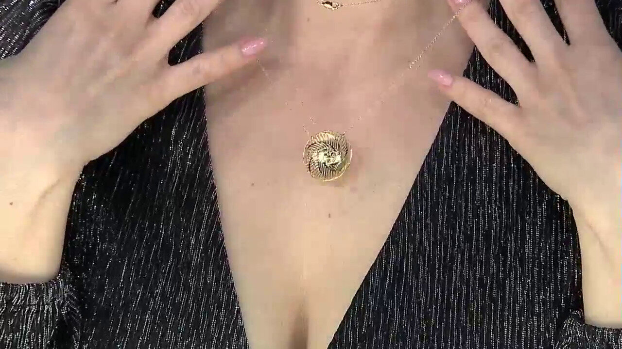 Video Collar en oro con Diamante champán I2 (Ornaments by de Melo)