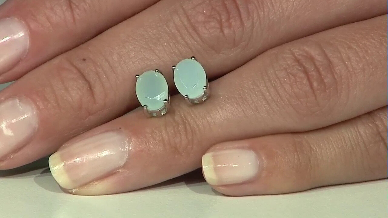Video Orecchini in argento con Opale Paraiba