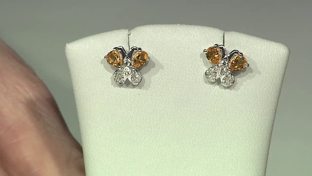 Video Boucles d'oreilles en argent et Citrine