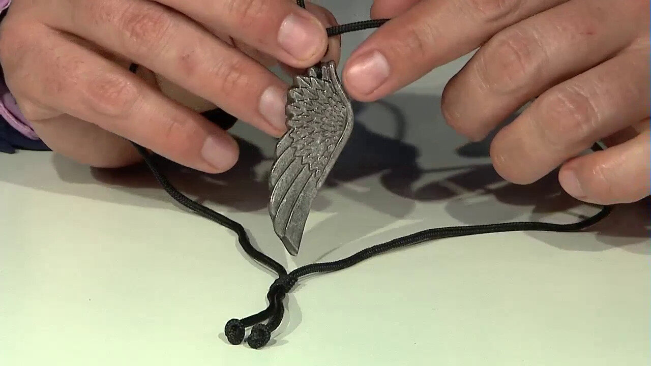 Video Halsketting met een Zilverglans obsidiaan